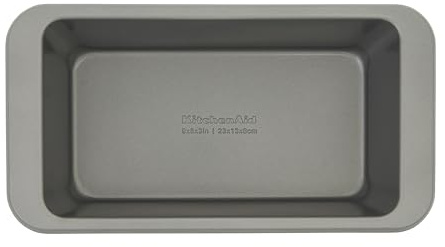 KitchenAid Nonstick Swiss Engineered Aluminized Steel Loaf Pan, Dishwasher Safe, 9 x 5 Inch, Contour Silver