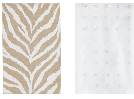 Mud Pie Handtuch mit Zebramuster, 40,6 x 35,6 cm