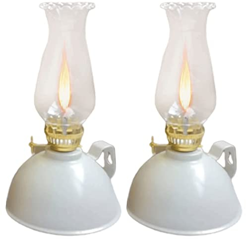AOKLEY Petroleum Öllampen für den Innenbereich, Vintage-Glas-Petroleumlampe mit Griff, Eisenblech, Ölkanne, Petroleumlaterne, Heimdekoration, Outdoor, Camping, Notbeleuchtung Garten