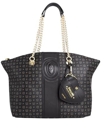 Pollini Borsa a Spalla 70° Anniversario Heritage Nero