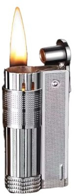 Accendino a cherosene vintage, accensione a pressione, classica fiamma morbida, accendino a cherosene antivento, fiamma regolabile riutilizzabile, adatto for esterni, collezione, regalo da uomo(B)