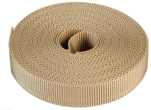 IdeaGenesis - Cinta para Recogedor de Persianas Enrrollables | Cuerda de Repuesto para Carrete de Toque Suave y Rígido | Resiste Rayos UV y Abrasión (Beig, Cinta 14mm)