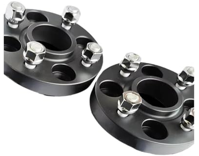 Kit Separadores Aluminio 2 Adaptadores Espaciadores Rueda Centrados Cubo Con Espárragos Extendidos 4 X 114,3 X 4,5 Pulgadas 60,1 CB Rosca M12 X 1,5, 15, 20 Y 25 Separador Llanta(Negro,20mm)
