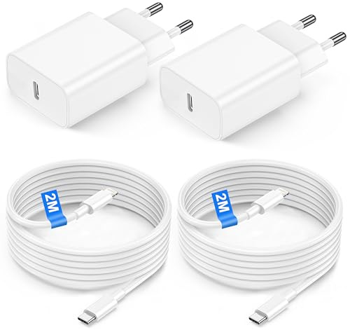 30W i-Phone Fast Charger with 2m Lightning Cable [MFi Certified] for i-Phone 14 Pro Max /14 Plus /14Pro/14/13 Plus/12/11/SE/Mini/X/XS/XR SE/8/7/6/iPad (2PACK)