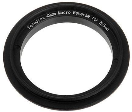 Fotodiox 10-Reverse-nikon-49 RB2A 49MM Filter Thread Lens, Macro Reverse Ring Camera Mount Adapter for Nikon