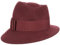 LIERYS Asym Damenhut mit Ripsband Wollfilzhut Hut Filzhut für Damen - Made in Italy Frühling-Sommer Herbst-Winter - One Size Bordeaux