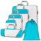 Compression Packing Cube 6-teilig, Gonex robust & langlebig | Verpackungswürfel, Packtaschen, Kleidertasche, Koffer-Organizer, Aufbewahrungstasche - Blau