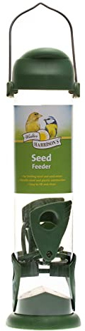 Walter Harrison's Wild Bird Flip Top Green Hanging Seed Garden Bird Feeder - Large - 30 cm
