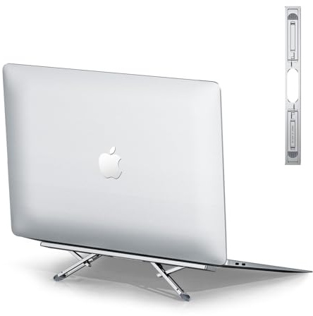 nediea fällbart laptopstativ, laptopstativ höjdjusterbar, laptopfötter höjning, bärbar laptophållare för skrivbord, kompatibel med MacBook Air Pro, Dell, HP, 10–15,6 tum bärbara datorer