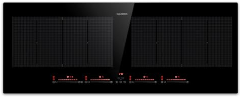 Klarstein Placa Vitroceramica 4 zonas, Vitro Placa Induccion Bajo Consumo Zona Combinable, Placa Coccion Sobremesa 7200W, Control Táctil, Placas Vitrocerámicas Eléctricas