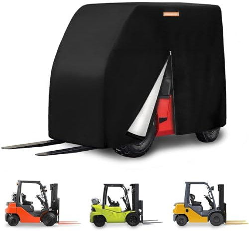 Cubierta de Montacargas, 420d Oxford Recubierta de Protección de Carretillas Elevadoras Cubierta Todo el Clima, Se Adapta a Elevadores de hasta 8000 Lbs, 104 L X 49 W X 80 H