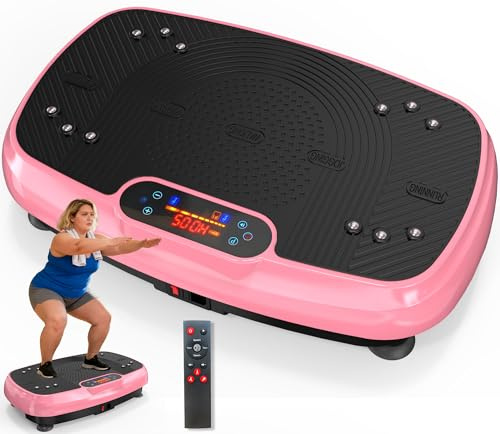 Plataforma vibrante mejorada con motores duales para bajar de peso, entrenamiento de cuerpo completo, construcción muscular, soporte de vibración, tabla de sacudir, capacidad de 450 libras