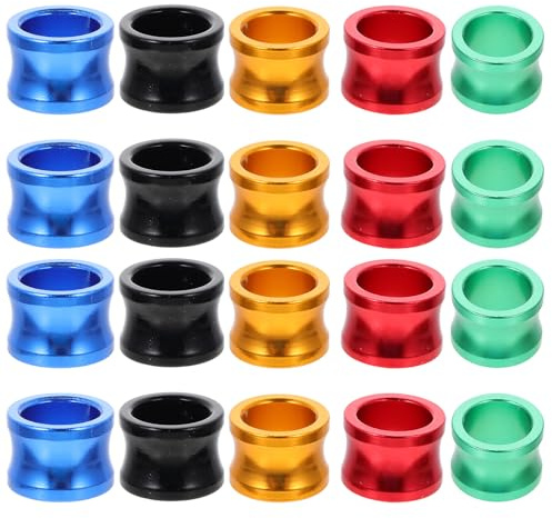Tofficu Lot de 20 Bagues en Aluminium pour Pattes de Volaille, Anneaux Légers Multicolores, Identification Pigeons Voyageurs, Fournitures pour Oiseaux D’élevage