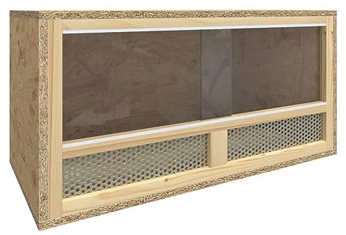 Mokuyary Terrarium Bois d'ingénierie 60x30x30 cm Salon | Boîte à Reptiles pour Batraciens, Amphibiens, Serpents