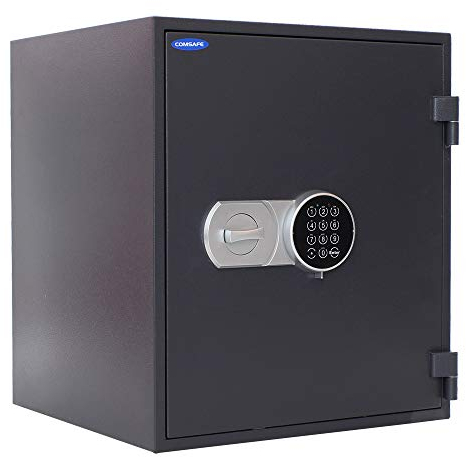 Rottner Sydney 55 Feuerschutztresor Elektronikschloss Notöffnung möglich HxBxT 515x445x450 mm Kunststofflade Fachboden 60 minütiger Feuerschutz Befestigungsmaterial