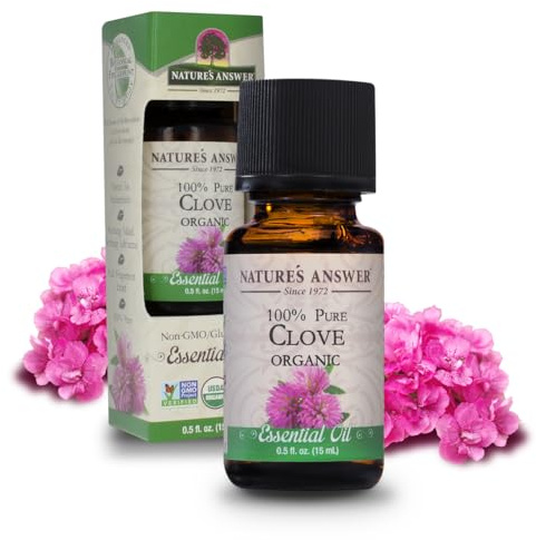 Huile essentielle bio, 100% Clove Pure 0,5 fl oz (15 ml) - Réponse de la Nature