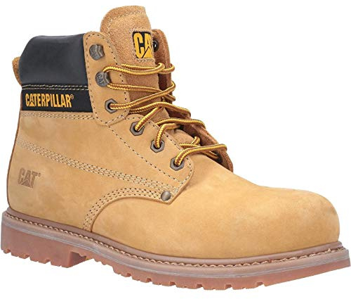 Cat Sicherheitsschuhe für Herren, Schwarz, honig, 43 EU