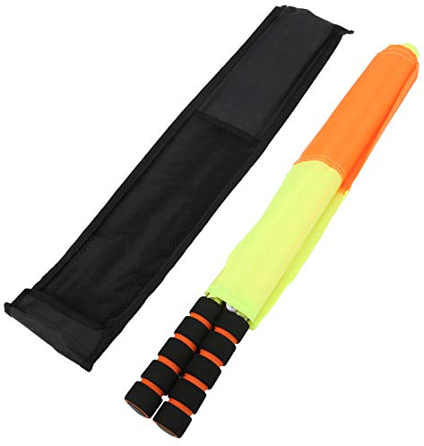 SUNGOOYUE VGEBY Schiedsrichterflaggen, 2-teilige Linesman-Handflaggen mit Aufbewahrungstasche für Fußballtraining