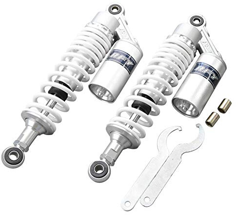 Hegeiisy 340mm 13.38 pollice 7mm Molla Universale Moto Ammortizzatori Posteriore Sospensione ATV Quad Scooter Dirt Bike Per 50cc 75cc 90cc 125cc 150cc 250cc 300cc Bianco