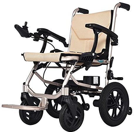 Fauteuil Roulant Électrique Léger - Chaise Compacte Pliable Drive Power Aides à la Mobilité, Lisse, Sûr et Compact pour Voyage