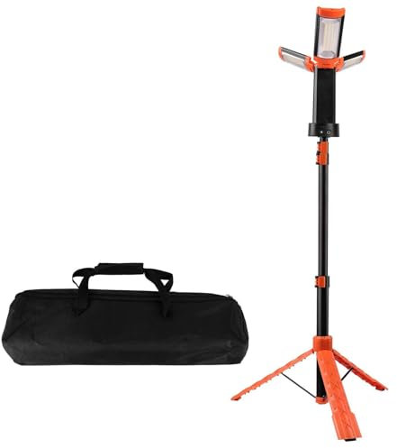 T-SUN Waterproof Camping Light with Tripod,9000mAh 3500LM USB Rechargeable LED Work Light,Portable Magnetic Lanterns & Power Bank,Dimmable 3000K/4000K/6500K for Garage,Hiking,Workshop,Filming,Tent