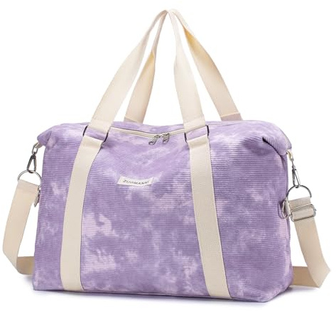 BAGROUPS Handbagage väska 55 x 40 x 20 för flygplan resväska dam weekender bag sportväska kvinnor män handbagage resväska sjukhusväska weekendväska stor 40 l, lila