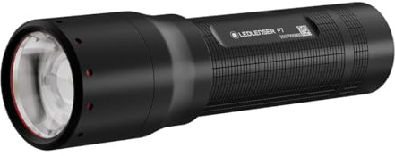 Ledlenser P7 LED-ficklampa, 650 lm, kraftfull 400 m justerbart fokus, lätt, upp till 30 timmars batteri, IP54 vattentålig, x4 AAA batteridriven ficklampa för camping, vandring, hundpromenader