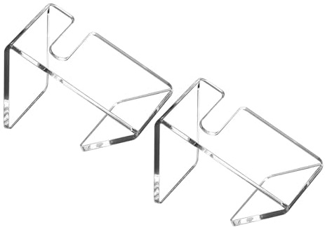 DEARMAMY Supporto Porta Orologi in Acrilico Trasparente, Espositore per Orologi da Polso e Porta Occhiali da Sole, Design Antiscivolo per Casa, Ufficio e Negozio, Confezione da 2 Pezzi