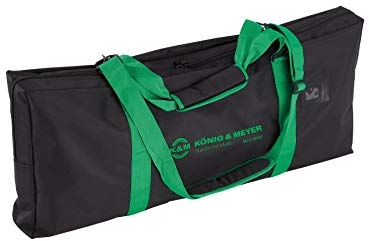 K&M 18959 Tragetasche für Keyboard-Klapptisch - Transport-Tasche aus Nylon - Schwarz mit K&M Signet - leicht, robust