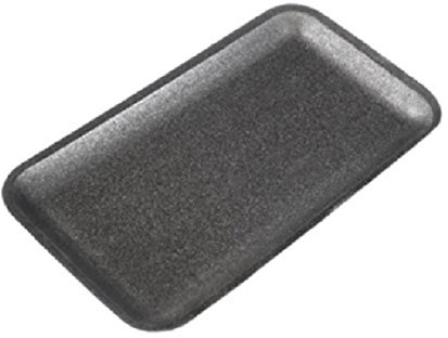 CKF 10SB, 10S Black Foam Meat Trays, Disposable Standard Supermarket Meat Poultry Frozen Food Trays, 100-Piece Bundle
