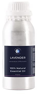 Mystic Moments | Lavender Essential Oil 1Kg (Lavandula angustifolia) | 100% Pure Aromatherapy Oil | Classic Floral Herbal Aroma | Relaxing Home Ambience