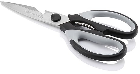 STANLEY ROGERS – Forbice universale smontabile con manici ergonomici soft grip, 20 x 9 cm, svita tappi, apribottiglie, (colore: nero e grigio), quantità: 1 pezzo.