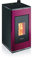 Generico Poêle à granulés BIO SOFIA 9.0 up - 9kW sortie de fumée supérieure hermétique A+ charge pellet 22 kg (Chrome rouge) Rouge Chrome
