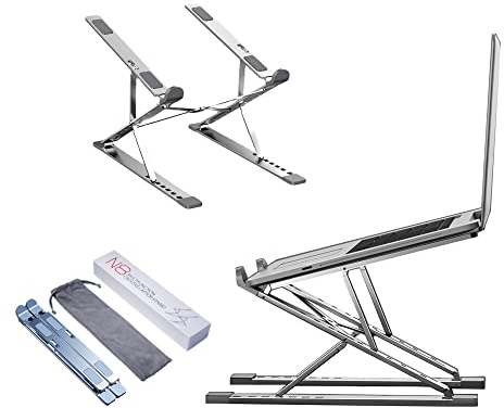 S SHARKSPEED Laptop Ständer, 9+7-Stufe Höhenverstellbarer Laptop Stand, Aluminium Belüfteter Notebook Ständer, Laptophalter, 10-17.3'' Laptops, Tablets, Notebooks