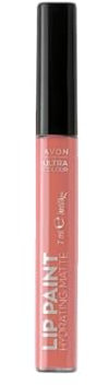 AVON Labial Ultra Colour Lip Paint Tono Tahiti Charm - Labial Líquido Enriquecido con Vitamina E, Aceites Nutritivos y Manteca de Karité - Acabado Mate Satinado - Color Rosado