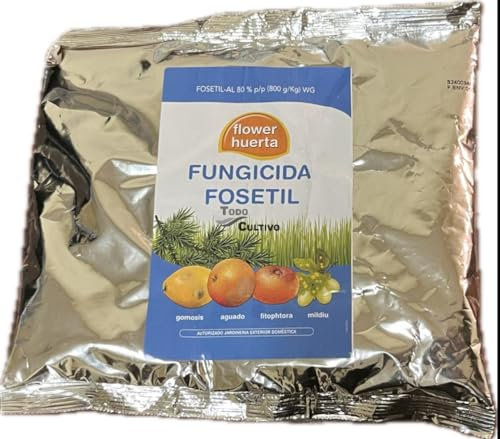 Fungicida Fosetil 80%. 500grs Tratamiento válido para 200 litros de Agua. Utilizado para Combatir Hongos como gomosis, mildiu, aguado, fitophtora (1 bolsa de 500 gms.)