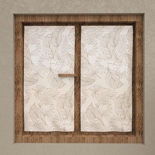 Soleil d'ocre, Paire de Brise bise 45x90 cm Celia Taupe