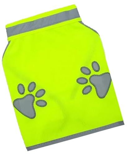 Gilet De Sécurité Fluorescent Pour Chien - Veste Réfléchissante Pour Chien - Vêtement De Nuit Haute Visibilité - Taille S, M, L - Polyester - Générique