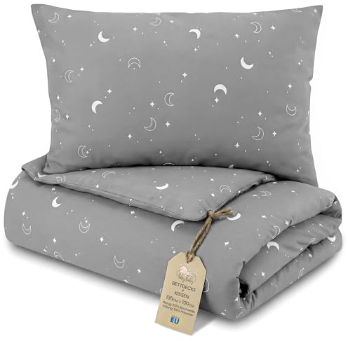 Totsy Baby Trapunta per bambino cotone 100x135 - piumono culla neonato set Imbottitura per piumone 100 x 135 cm con cuscino 40 x 60 cm per ragazzi e ragazze Oeko-Tex Monde