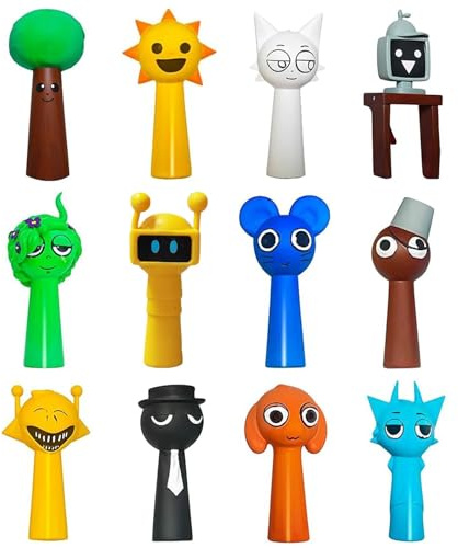 NOLACE 12 pcs Figuras Pack De Figuras De AccióN Coloridas para NiñOs,para NiñOs Y NiñAs A Partir De 3 AñOs Seguras Duraderas Y Divertidas Fans De Juegos