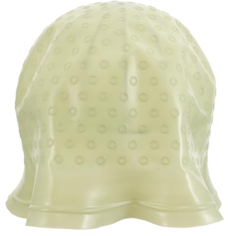 minkissy Cuffia per Chioma per Colorazione in Silicone con Punchato, Riutilizzabile, Set per Salone e Uso Domestico, Strumento per Tinture Chioma Verde