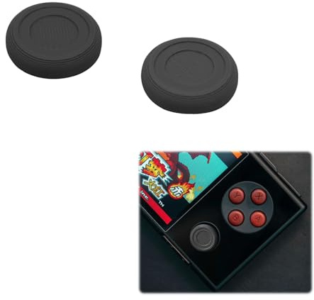 2 Pezzi Cappucci per Joystick con Impugnatura per Pollice per AYANEO AIR Plus/Pocket Micro, Cappucci Antiscivolo con Impugnatura Testurizzata, Coperture di Ricambio per Stick Analogici (nero)