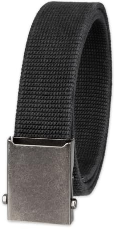 Columbia Unisex-adult Military Web Belt-Adjustable One Size Cotton Strap and Metal Plaque Buckle, Black, One size