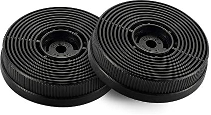 Klarstein Filtro ai carboni attivi per cappe, ricambio 2 filtri, modalità ricircolo, Ø 10,5 cm