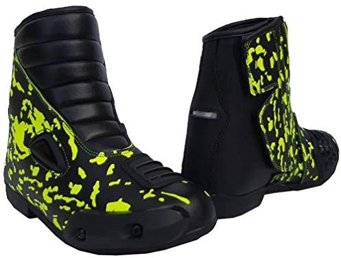 Speed MaxX REAL LEATHER KIDS MOTORBIKE MOTORCYCLE RACING SHORT SPORTS SHOES/BOOTS (6 UK)