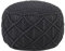 vidaXL Makramee Sitzpuff Handgefertigt Sitzpouf Sitzhocker Hocker Pouf Puff Ottomane Fußhocker Fußschemel Rund Anthrazit 45x30cm Baumwolle