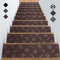 GOYLSER Treppenmatten für Holztreppe,Anti-Rutsch-sichere Treppen-Teppich Tritte mit doppeltem selbstklebenden für Älteste,Kind,Haustiere(76 * 20cm 15pack Braune Hundepfote)