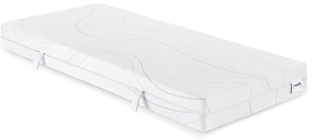 M line | Wave Light | 7 Zonen Kaltschaummatratze - Atmungsaktiv - Orthopädische Matratze 90 x 200 x 18 cm, Weiß