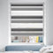 Doppelrollo Klemmfix ohne Bohren/mit Bohren, Duo Rollos für Fenster & Tür Weiß-Grau-Anthrazit 55x130 (BxH) Lichtdurchlässig & Verdunkelnd Klemmrollo Fensterrollo Sonnenschutz Duo Rollo