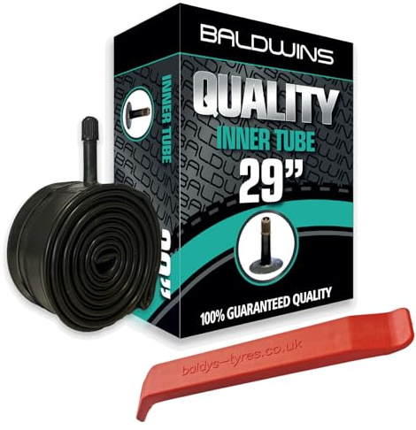 Baldwins Bike Inner Tube 29 x 2.20 to 2.40 Schrader Valve & BALDY'S TYRE LEVER
